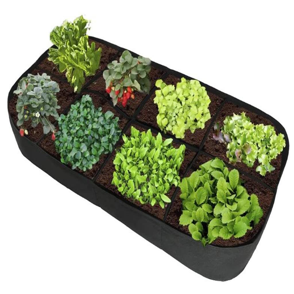 Premium Rectangle Grow Bags - Heavy Duty Raised Garden Bed for Vegetables, Flowers & Plants | Elevated Planters for Indoor/Outdoor Gardening, Balcony & Patio Use