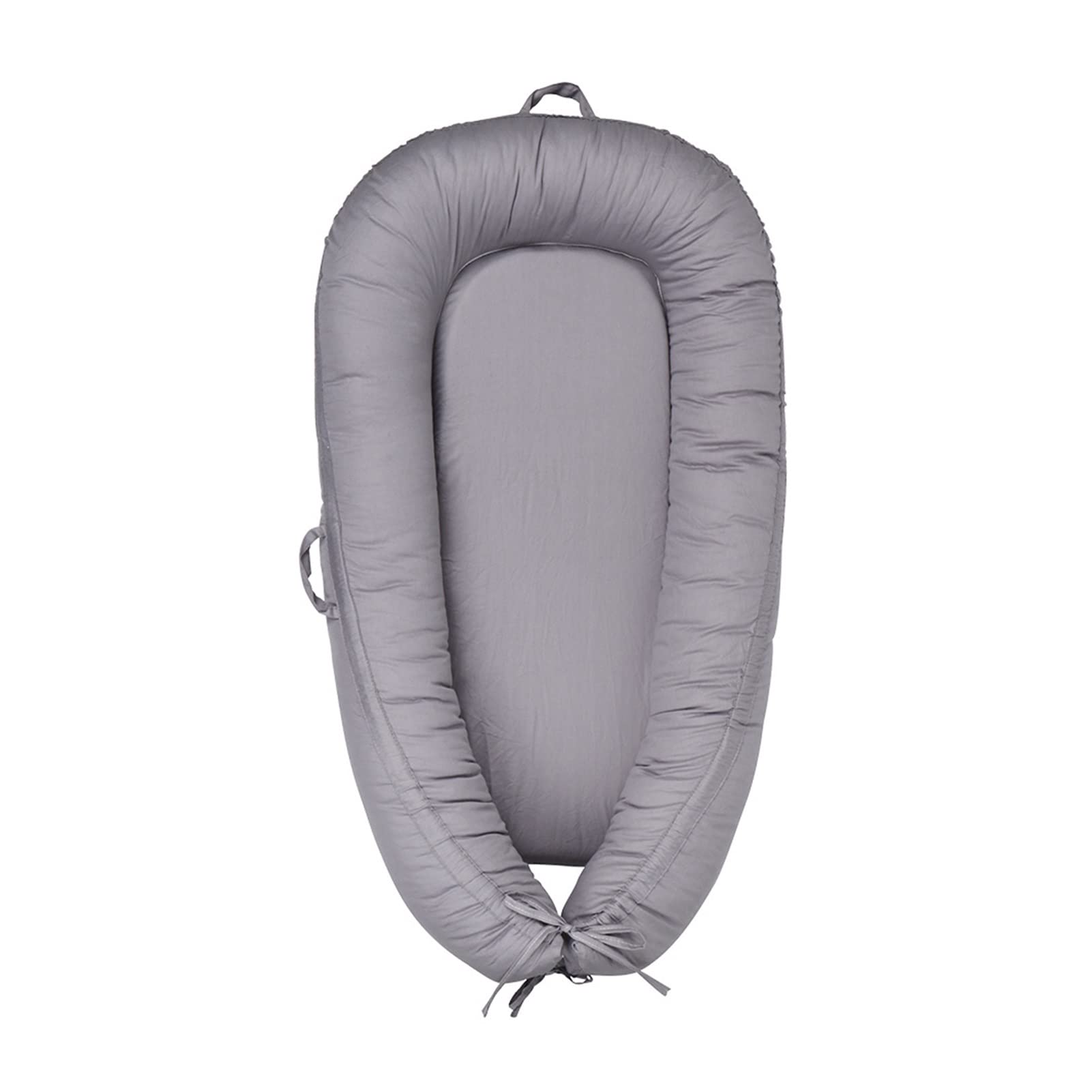 HUACHEN-LS Portable Baby Lounger Sleeper Nest - 90x50cm Newborn Crib, Travel Bassinet & Cocoon Bed with Gray Cover | Perfect for Nursery, Co-Sleeping & On-the-Go Parenting