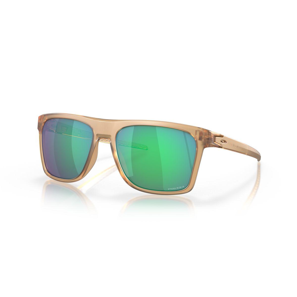 Oakley Leffingwell Matte Sepia/Prizm Jade Polarized Sunglasses 0OO9100 910003 - Stylish UV Protection for Outdoor Sports & Driving