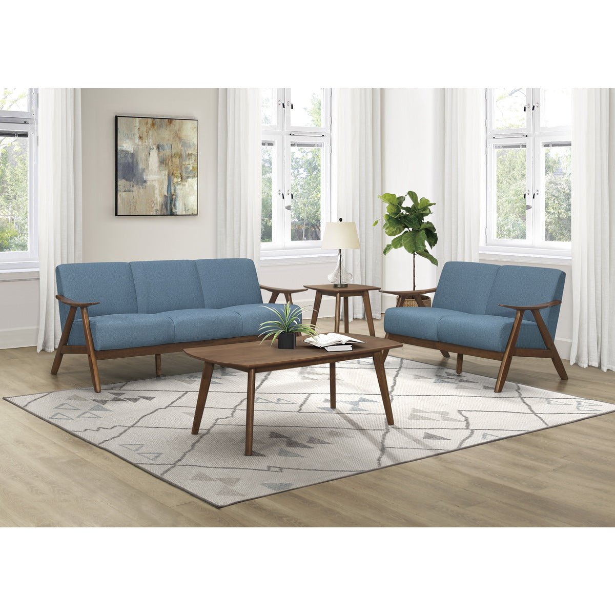 Damala Blue Sofa - Modern Comfortable Couch for Living Room, Lounge & Home Decor | Stylish & Durable Furniture
