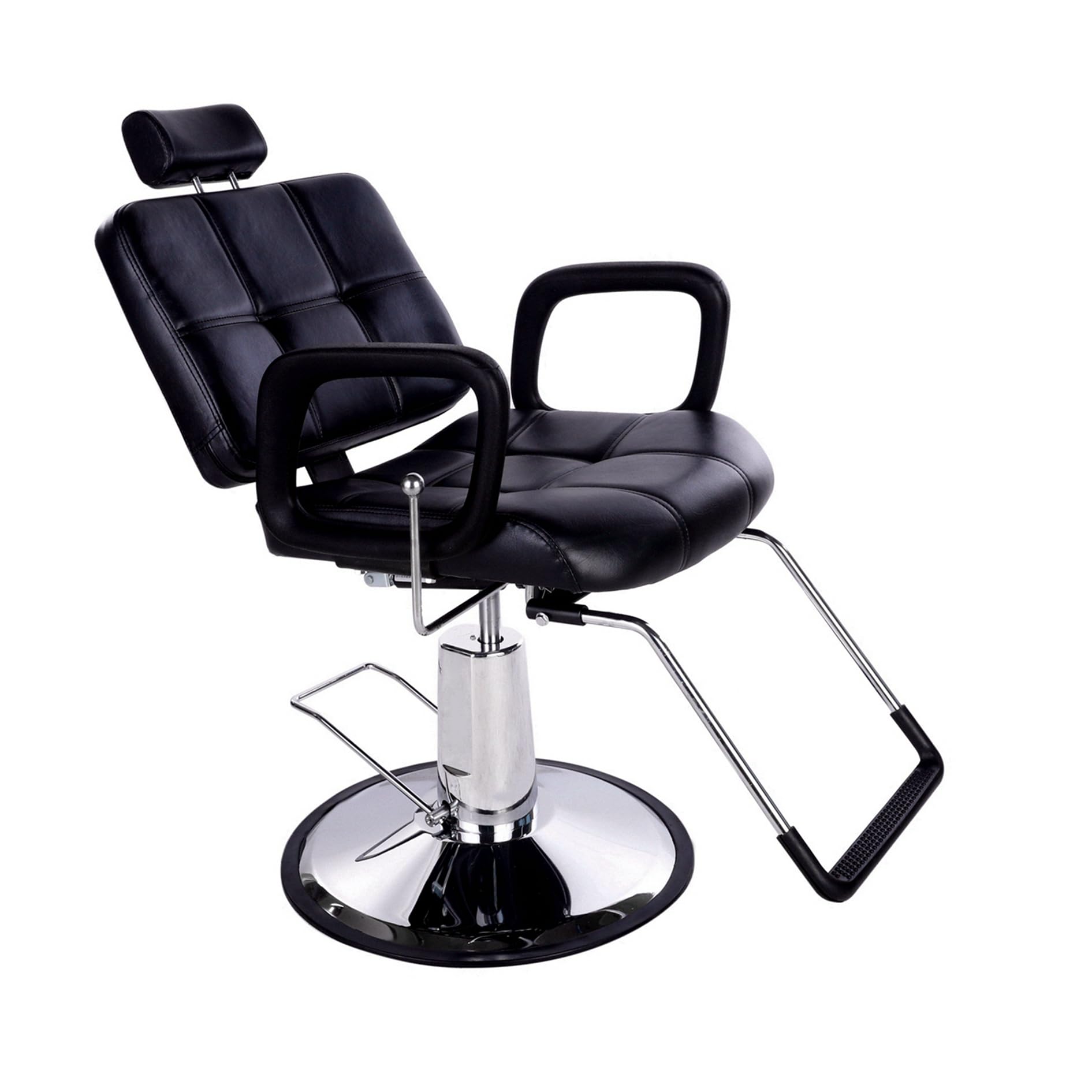 Professional Hydraulic Barber Chair - 360° Swivel Salon Styling Chair with Adjustable Headrest & Reclining Back | Perfect for Hair Salons, Barbershops & Home Use