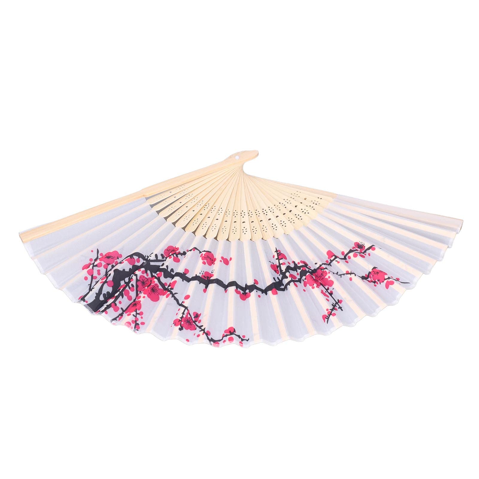 Silk Folding Fan - Handheld Sakura Fan for Cooling & Parties