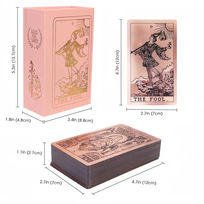 Rose Gold Tarot Cards Set - Premium Divination Deck with Guidebook for Beginners & Professionals | Perfect for Psychic Readings, Meditation & Spiritual Growth