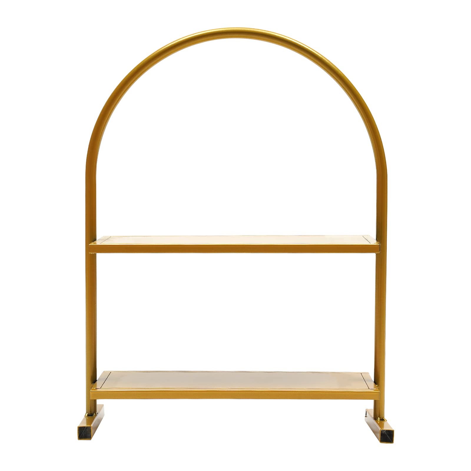 2-Tier Gold Metal Wedding Cake Stand - Elegant Dessert Display for Cupcakes, Pastries & Candy - Perfect for Weddings, Birthday Parties & Special Events - Durable & Stylish Decor