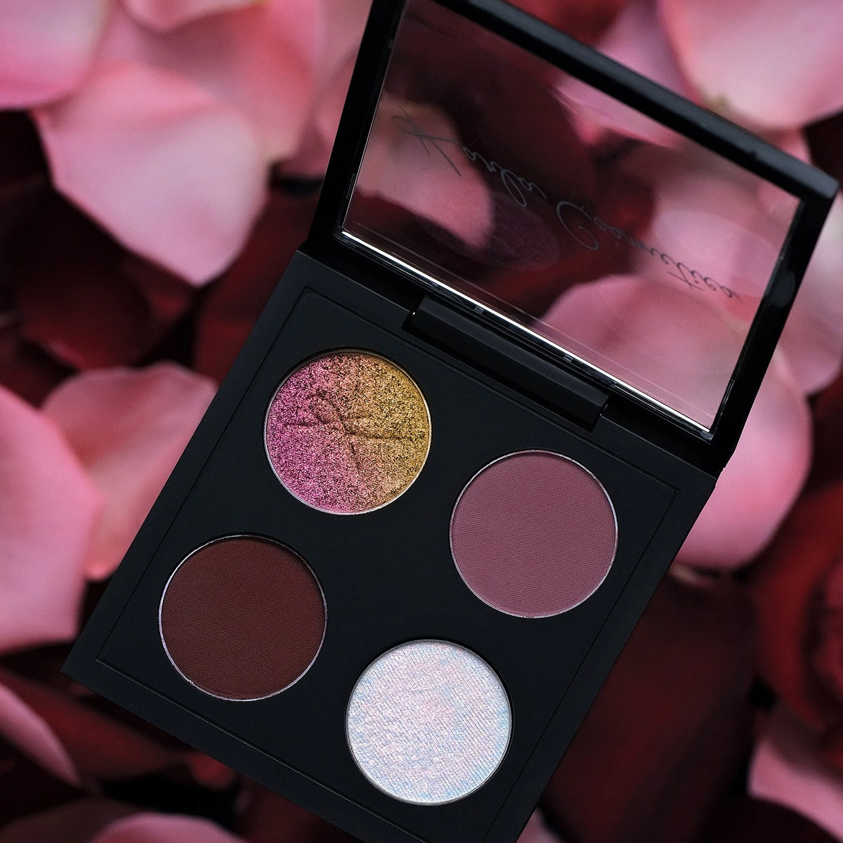 Romance Quad Eyeshadow Palette - 4 Highly Pigmented Matte & Shimmer Shades for Day to Night Makeup | Perfect for Date Night, Parties & Special Occasions