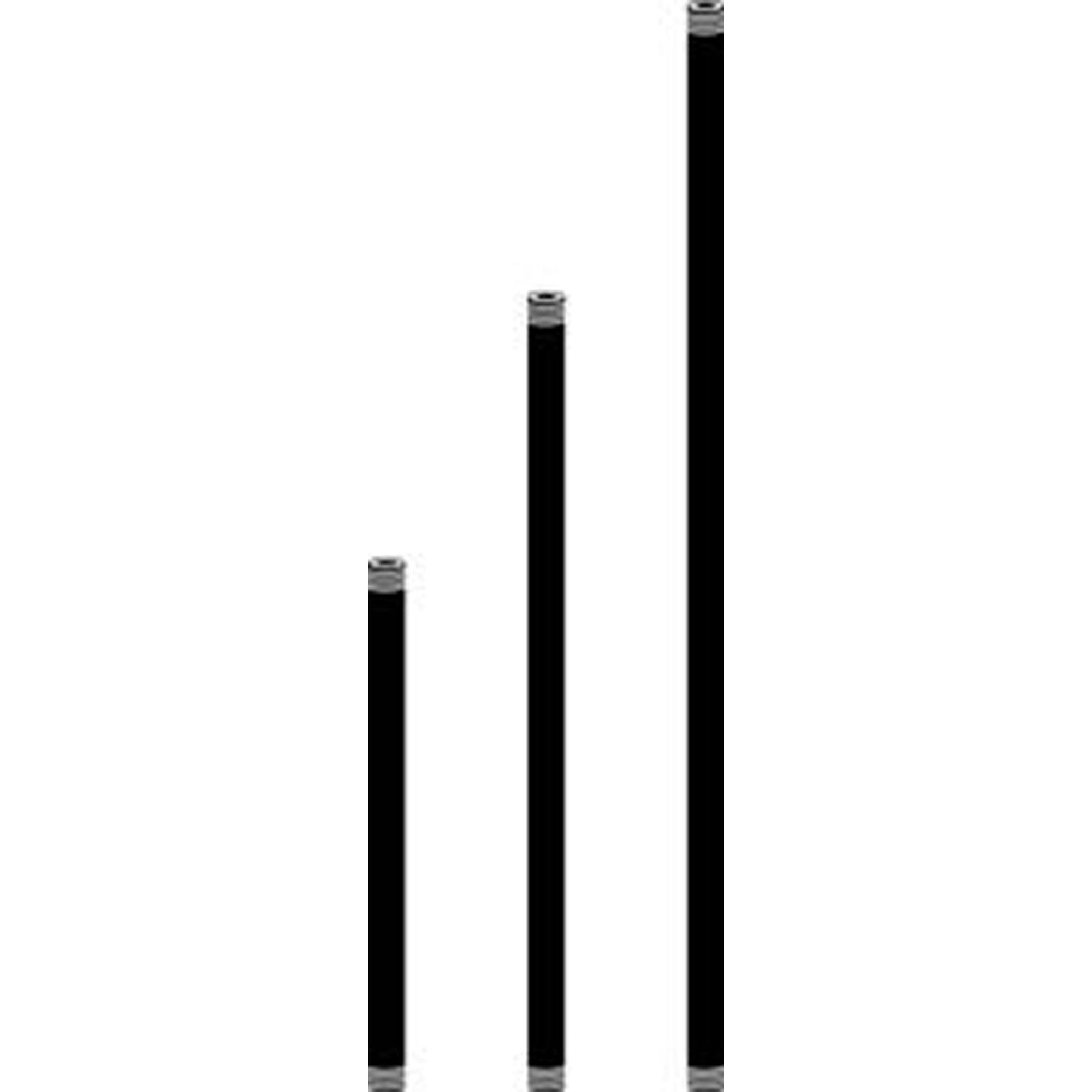 18-Pack Black Mounting Stems for DIY Projects, Home Decor, and Crafting - Durable Plastic Stems for Secure Installations