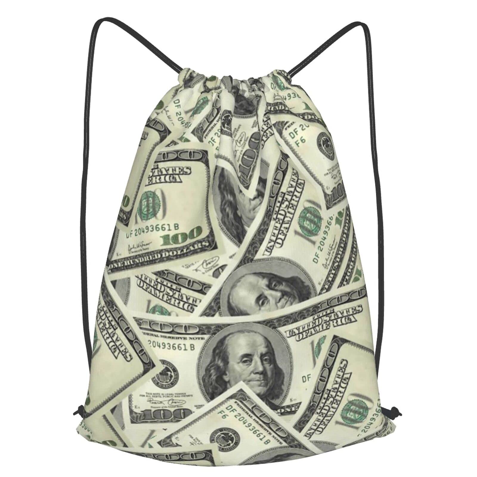 Ceaonact $100 Drawstring Backpack - Waterproof Gym & Beach Bag for Men Women Kids | Sports Workout Travel