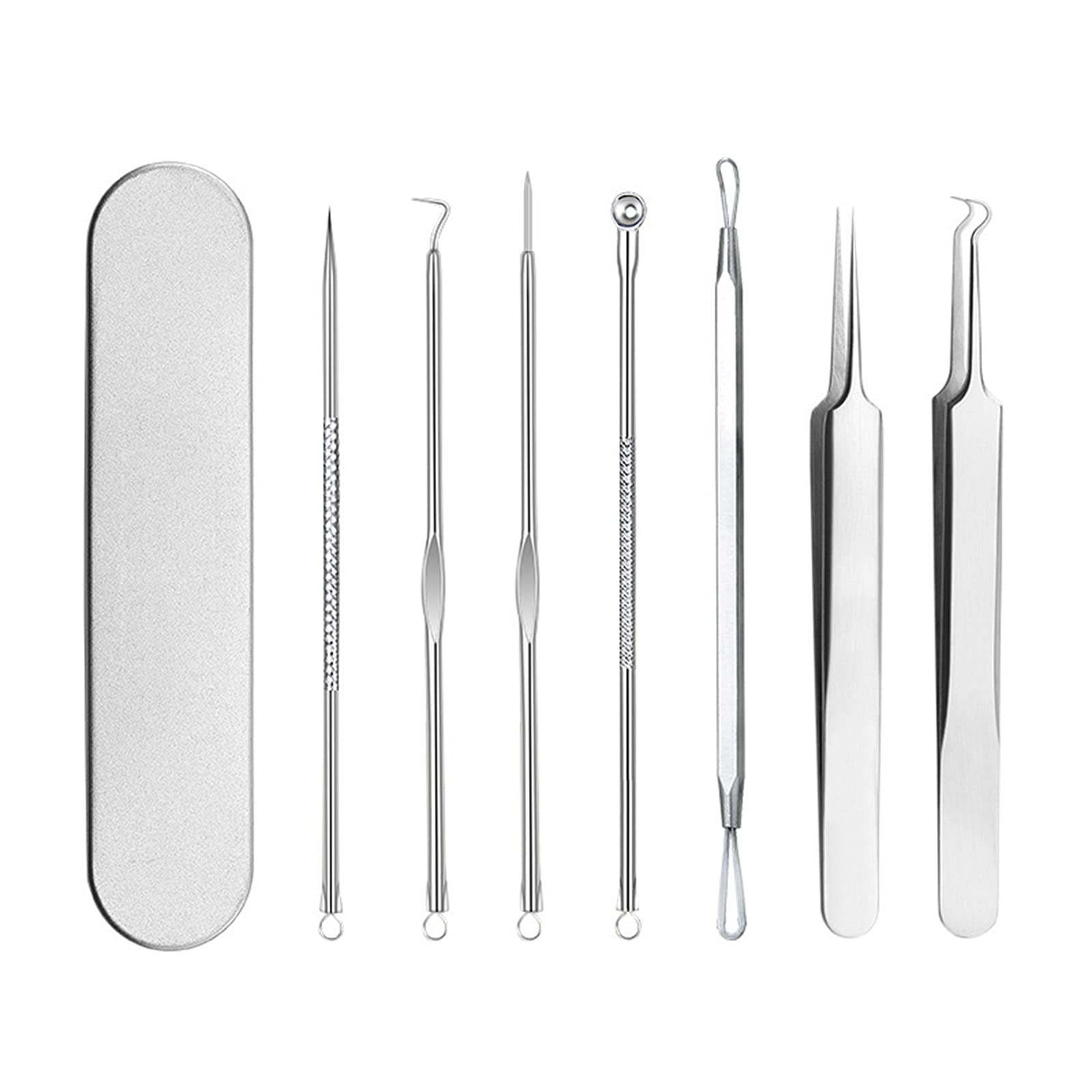 Professional Stainless Steel Blackhead Remover & Comedone Extractor Kit - Acne Pimple Blemish Removal Tools Set for Facial Skin Care & Beauty (2-Piece) - Perfect for Home Spa Treatments & DIY Skincare Routines - Layfoo