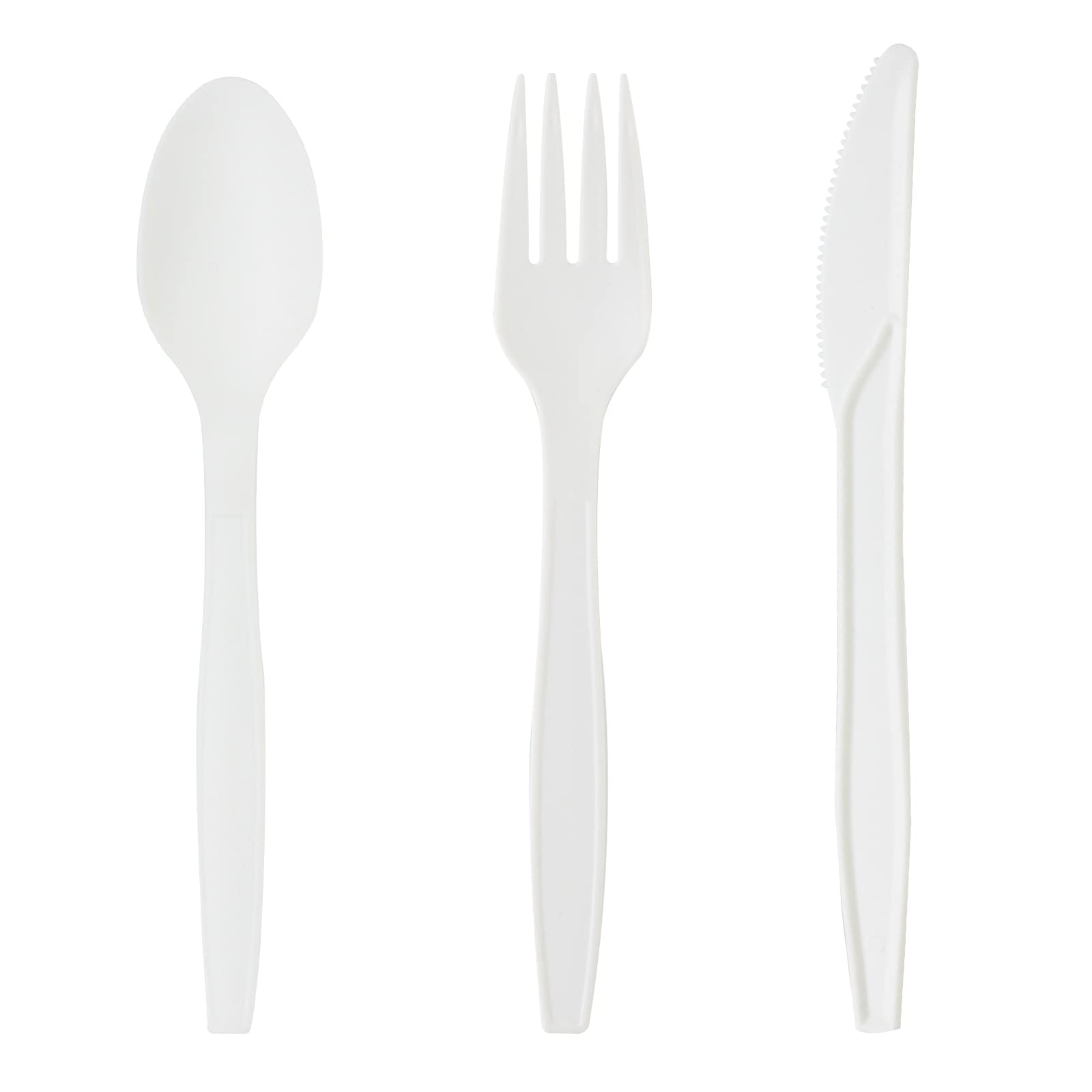 Belinlen 150-Pack Compostable Cutlery Set - Biodegradable Disposable Utensils (50 Forks, 50 Spoons, 50 Knives) - Eco-Friendly 7-Inch Durable Cutlery for Parties, Picnics, Camping & Events