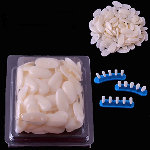 100pcs Natural Oval & Square Fake Nails Set - Professional UV Gel Nail Tips for Manicure Practice & Display | Salon Quality Artificial Nails for Nail Art, Polish & Extension Training