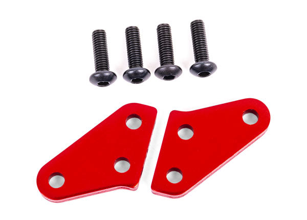 High-Performance Aluminum Steering Block Arms (2-Pack) - Red - Perfect for RC Cars, Trucks, and Off-Road Vehicles