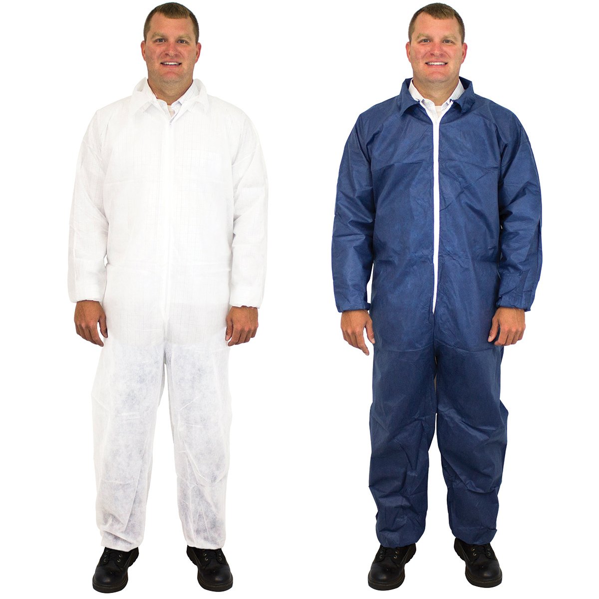 FIVE ROCK® Heavy Duty Disposable Coveralls - Protective Work Suit for Construction, Painting, Cleaning & Hazardous Environments | OSHA Compliant Safety Gear
