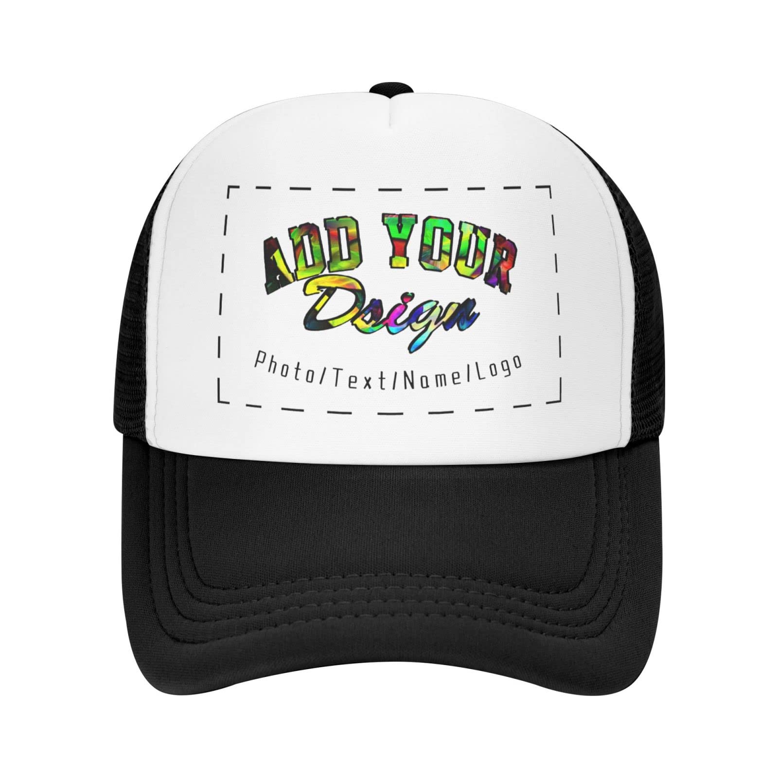 Custom Trucker Hats for Men & Women - Personalized Photo Baseball Cap - Design Your Own Embroidered Dad Hat - Perfect for Sports Fans, Outdoor Activities & Fashion Statement