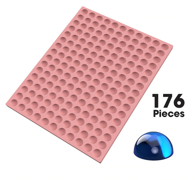 Gumdrop Dome Silicone Mold - 176 Cavities (2.15mL Each) for Candy, Chocolate & Soap Making - Perfect for DIY Crafts, Baking & Party Favors