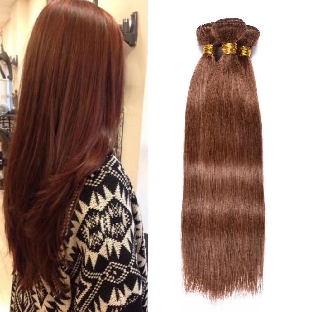 FEEL ME Brazilian Virgin Hair 3 Bundles Straight Hair Weave 18 20 22 Inch Unprocessed 100% Human Hair Extensions for Women - Perfect for Daily Styling, Special Occasions & Salon Quality Looks