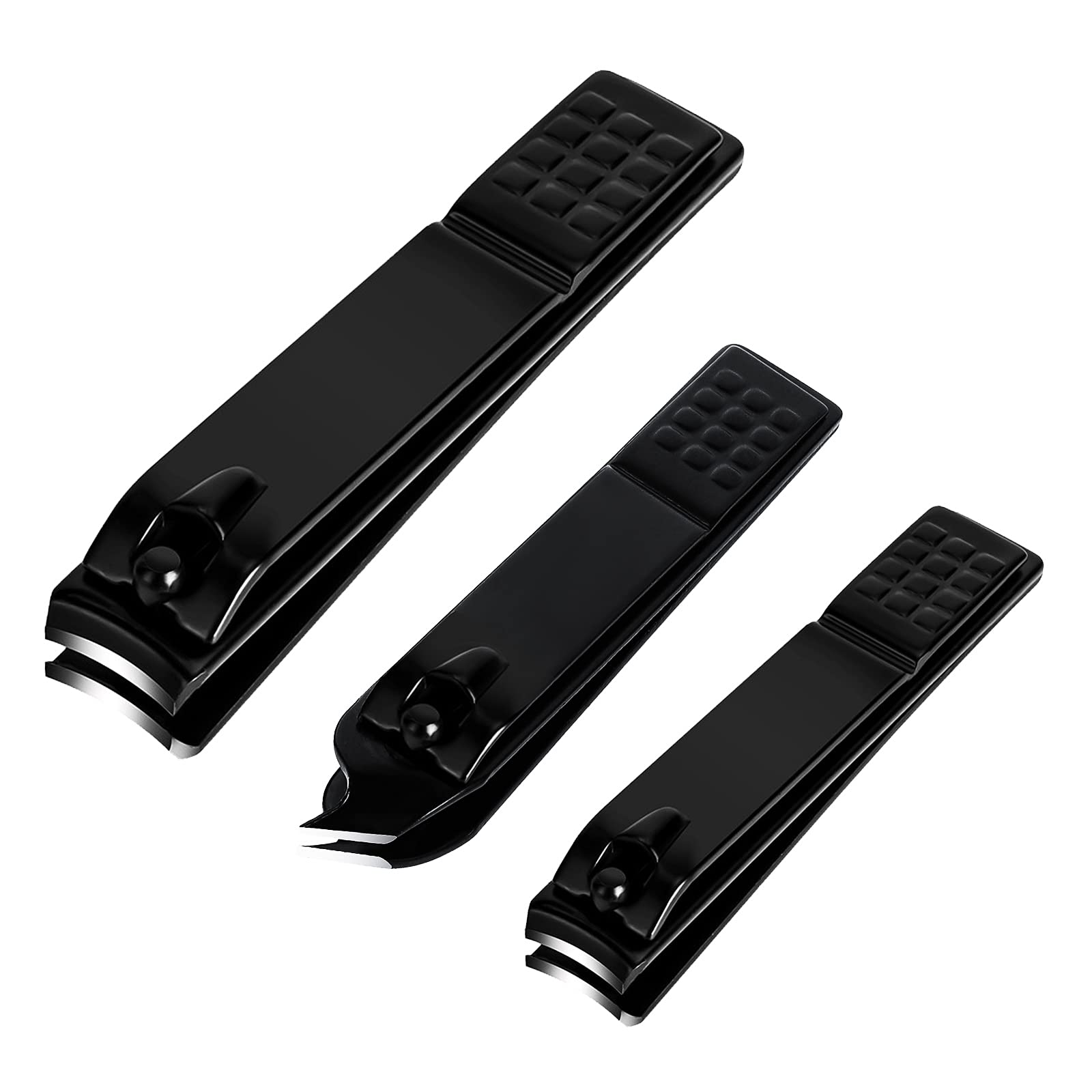 Premium Aogeili 3-Piece Nail Clipper Set - Sharp Stainless Steel Fingernail & Toenail Clippers for Men & Women - Ideal for Thick Nails & Ingrown Nails - Perfect for Home, Travel & Professional Grooming Kits