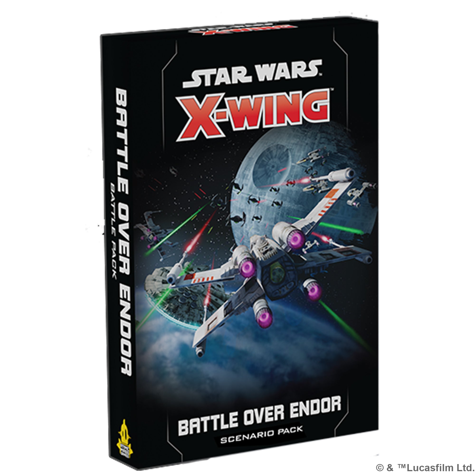 Star Wars X-Wing Battle Over Endor Scenario Pack - Epic Space Combat Game for Collectors & Tabletop Gamers - Perfect for Star Wars Themed Game Nights & Strategy Battles
