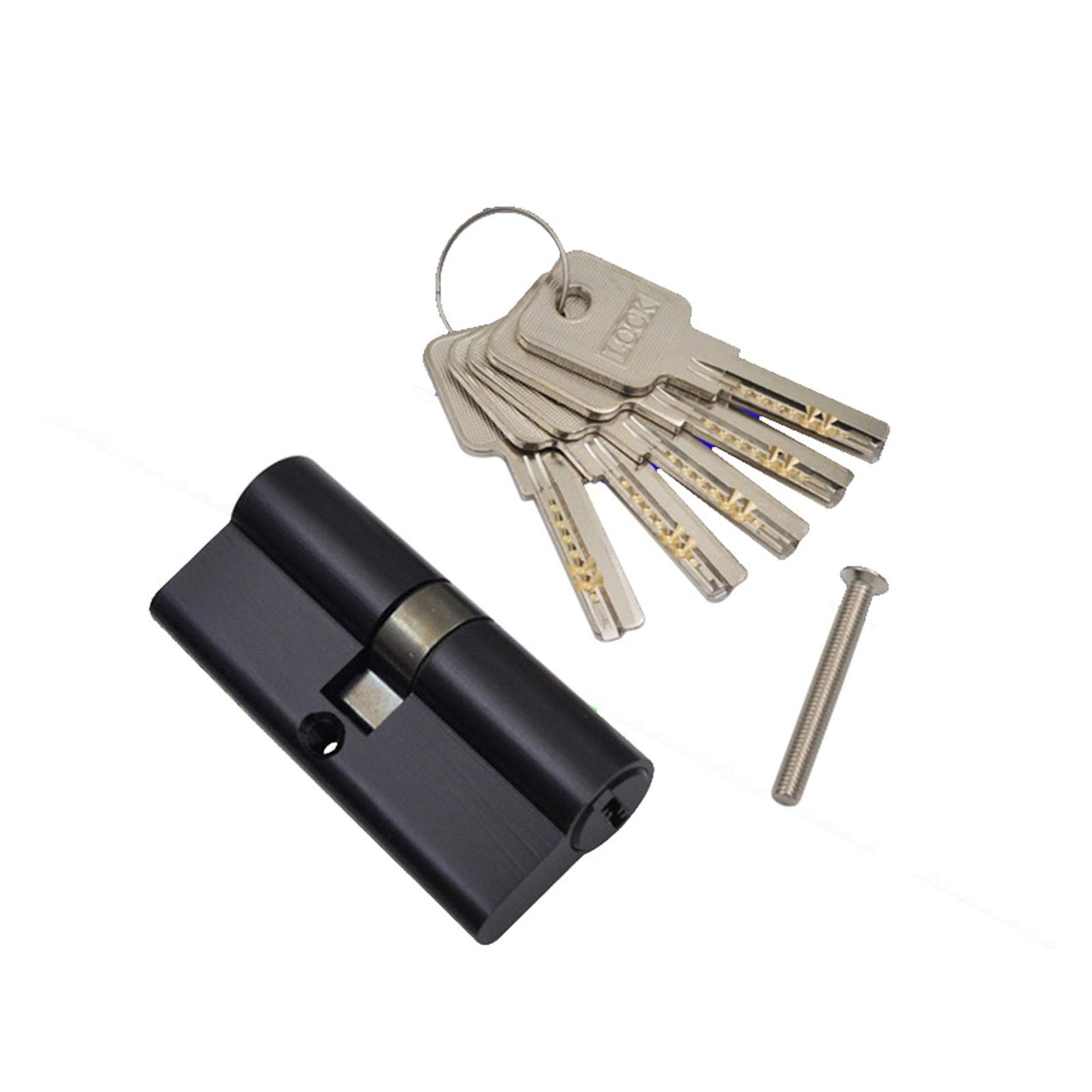 European Style Door Barrel Lock - Traditional Nightlatch with 70mm Brass Black Cylinder for Enhanced Security | Window & Door Lock Handle with Key | Perfect for Living Room, Bedroom & Office Doors