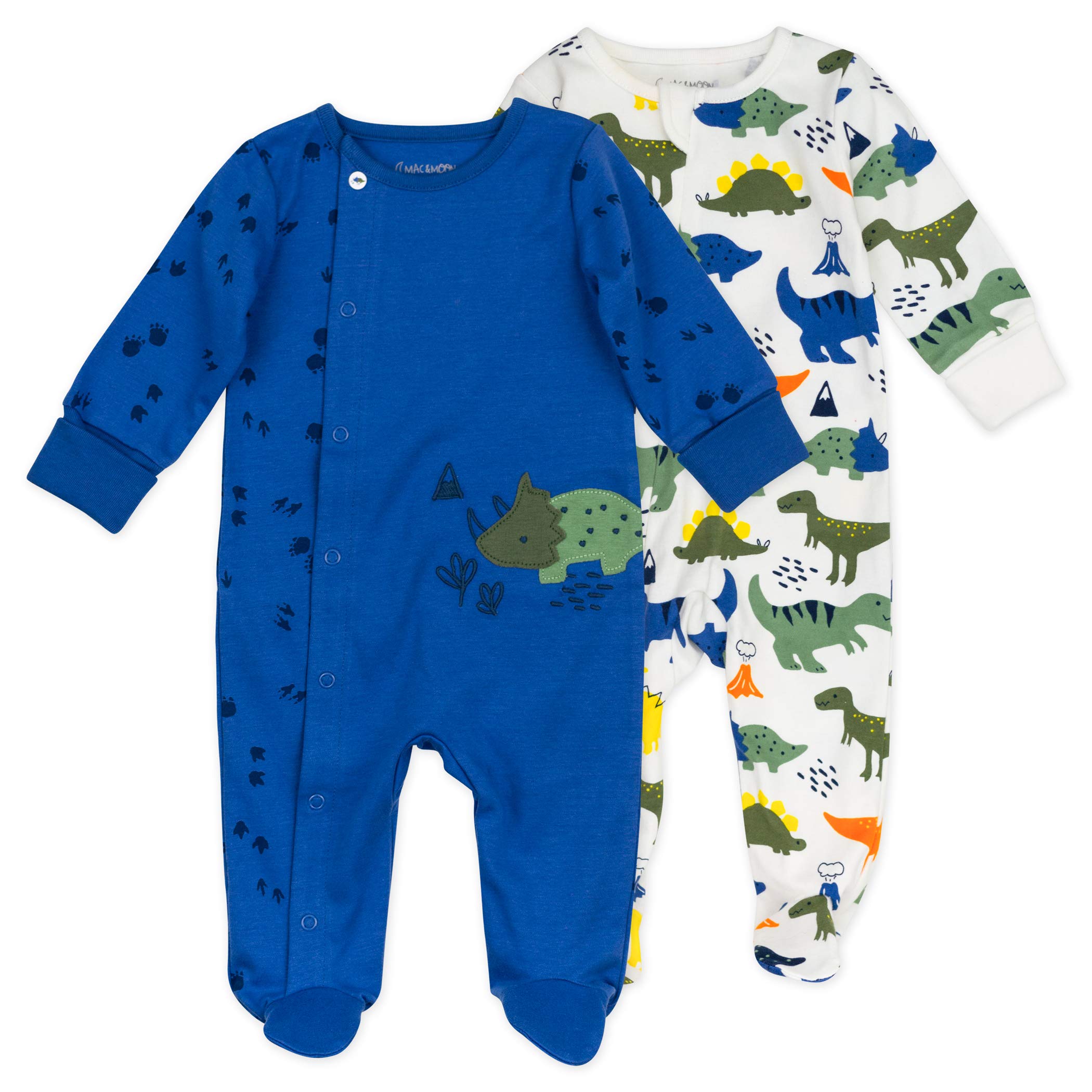 Organic Cotton Sleep and Play Footies - Soft Baby Sleepers, 2-Pack for Comfortable Daytime & Nighttime Wear - Perfect for Newborns, Infants, and Toddlers
