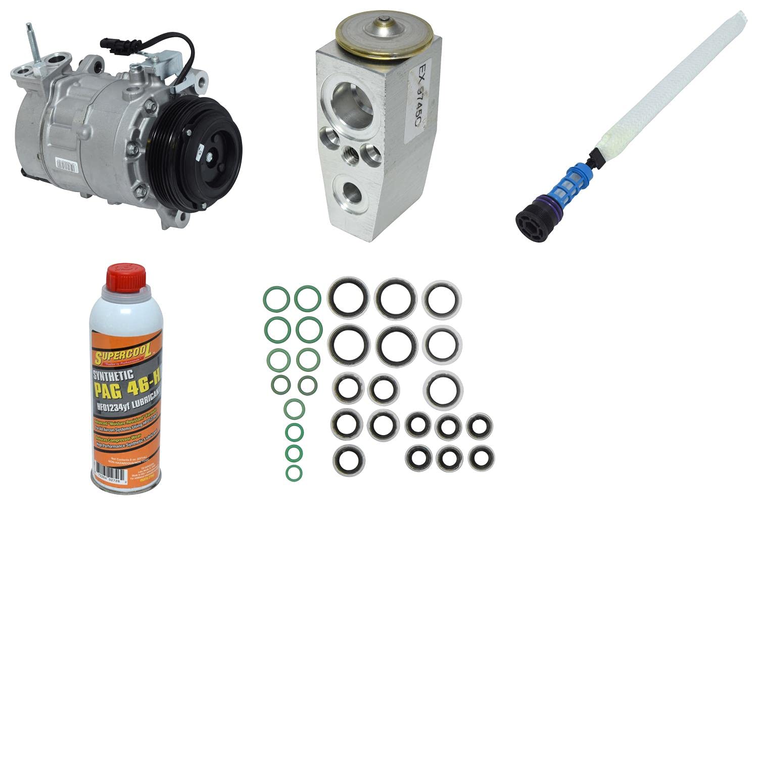 HVAC A/C Compressor Replacement Kit - Compatible with Multiple Car Models | High-Performance Auto Air Conditioning System | Perfect for Summer Cooling & Vehicle Maintenance