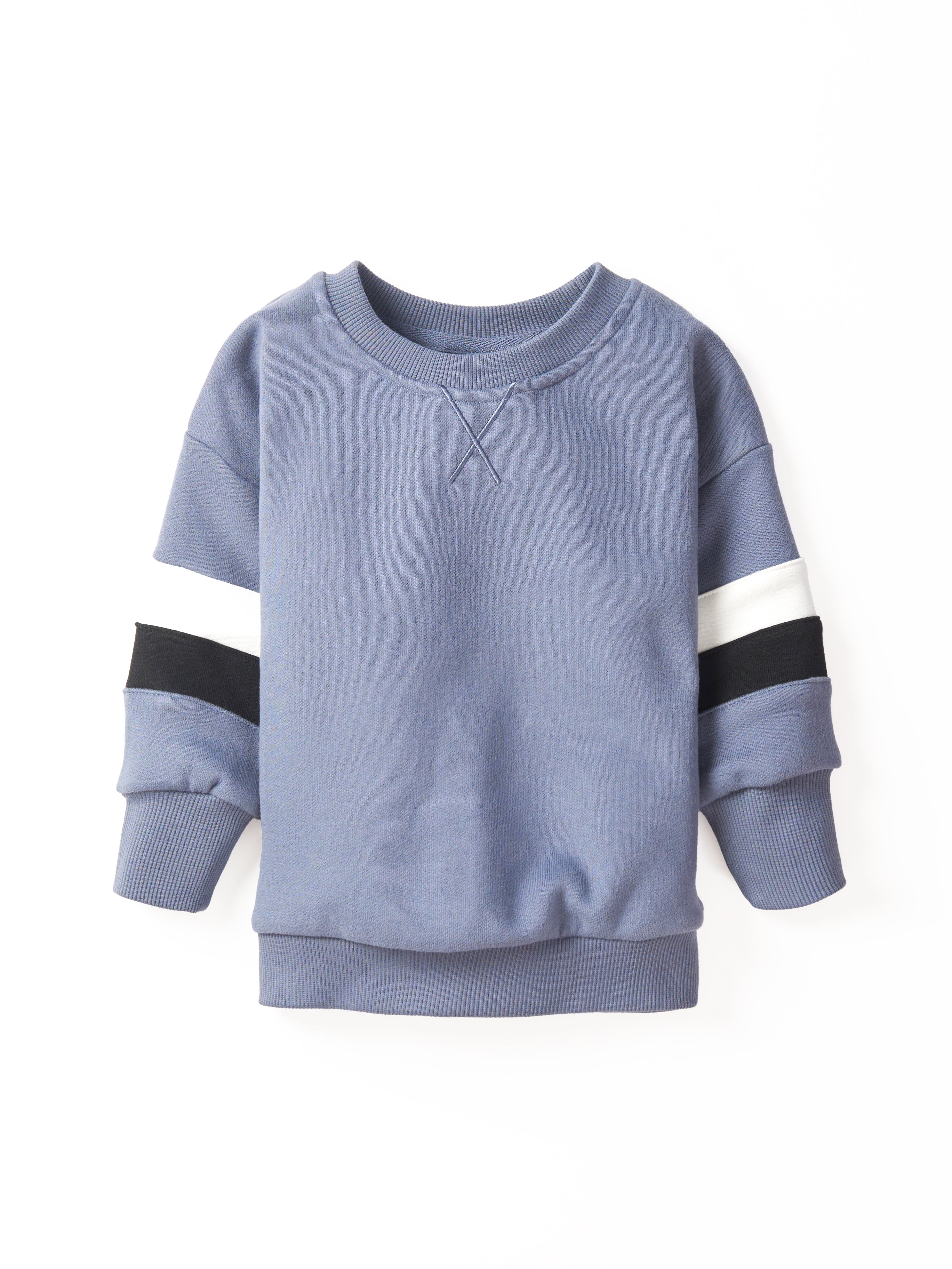 Elevated Stripe Crewneck Sweater - Blue | Casual & Stylish Pullover for Men & Women | Perfect for Fall & Winter Outfits