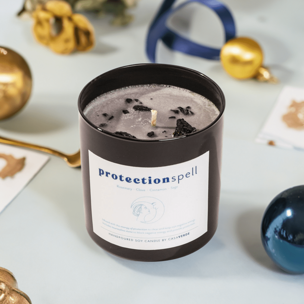Authentic Casa Verde Protection Spell Candle - Handmade Spiritual Candle for Home Blessing, Cleansing & Positive Energy | Perfect for Wiccan Rituals, Meditation & Sacred Spaces