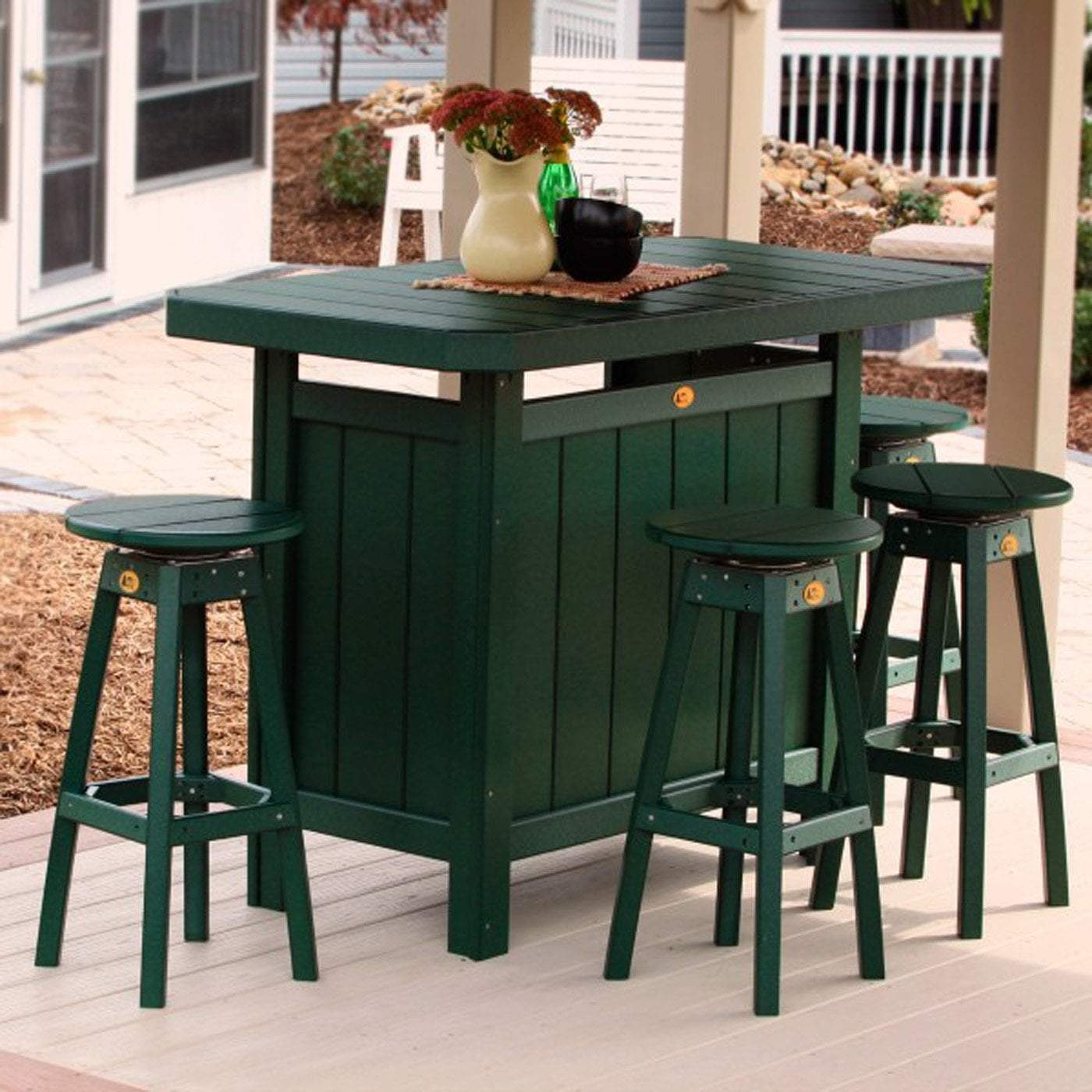 Eco-Friendly Recycled Plastic Bar Stool - Sustainable & Durable Counter Height Stool for Kitchen, Patio, or Home Bar - Modern & Comfortable Seating Solution