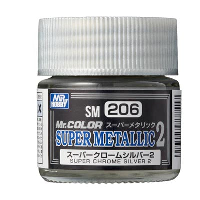 Mr. Color Super Metallic Super Chrome Silver 2 - Premium Metallic Paint for Model Kits, Miniatures & DIY Crafts - Perfect for Airbrush, Hand Painting & Custom Projects