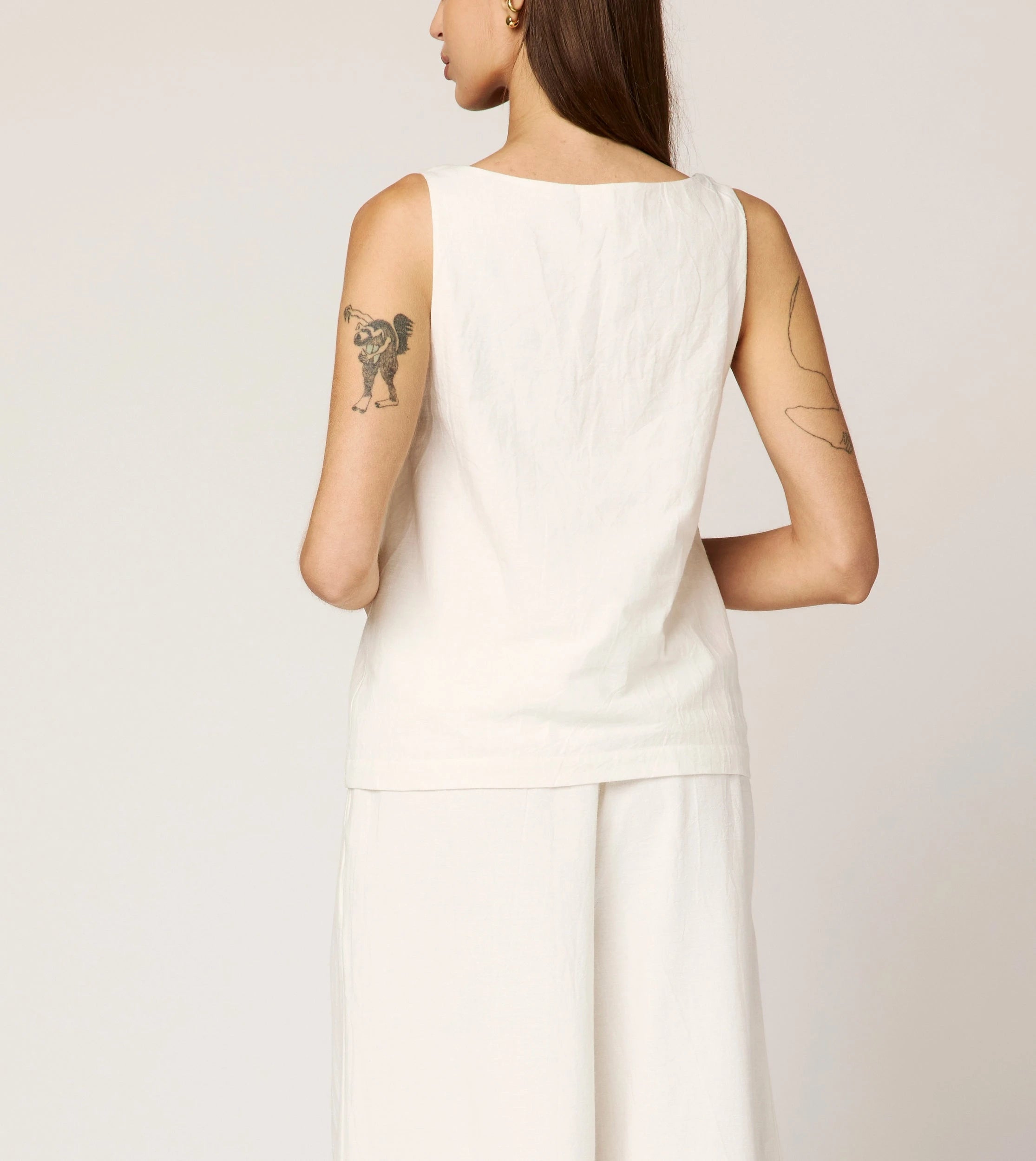 Ambesia Ivory Tank Top for Women - Soft Breathable Casual Shirt - Perfect for Summer, Beach, and Everyday Wear