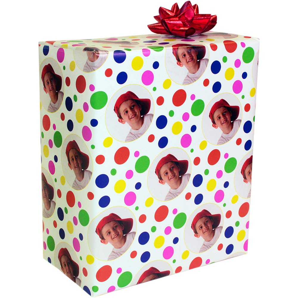 Custom Personalized Gift Wrapping Paper - Fun & Colorful Birthday Wrapping Paper for Men, Women & Kids - Unique Cute Design for Gifts, Parties & Special Occasions
