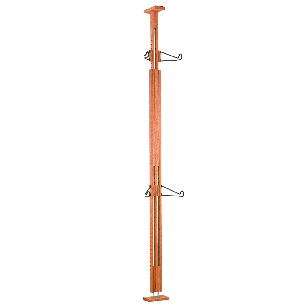 GearUp Oak Floor to Ceiling Bike Rack - Heavy Duty Vertical Bike Storage for Home, Garage & Apartment - Space Saving Bicycle Organizer for Indoor Cycling Enthusiasts