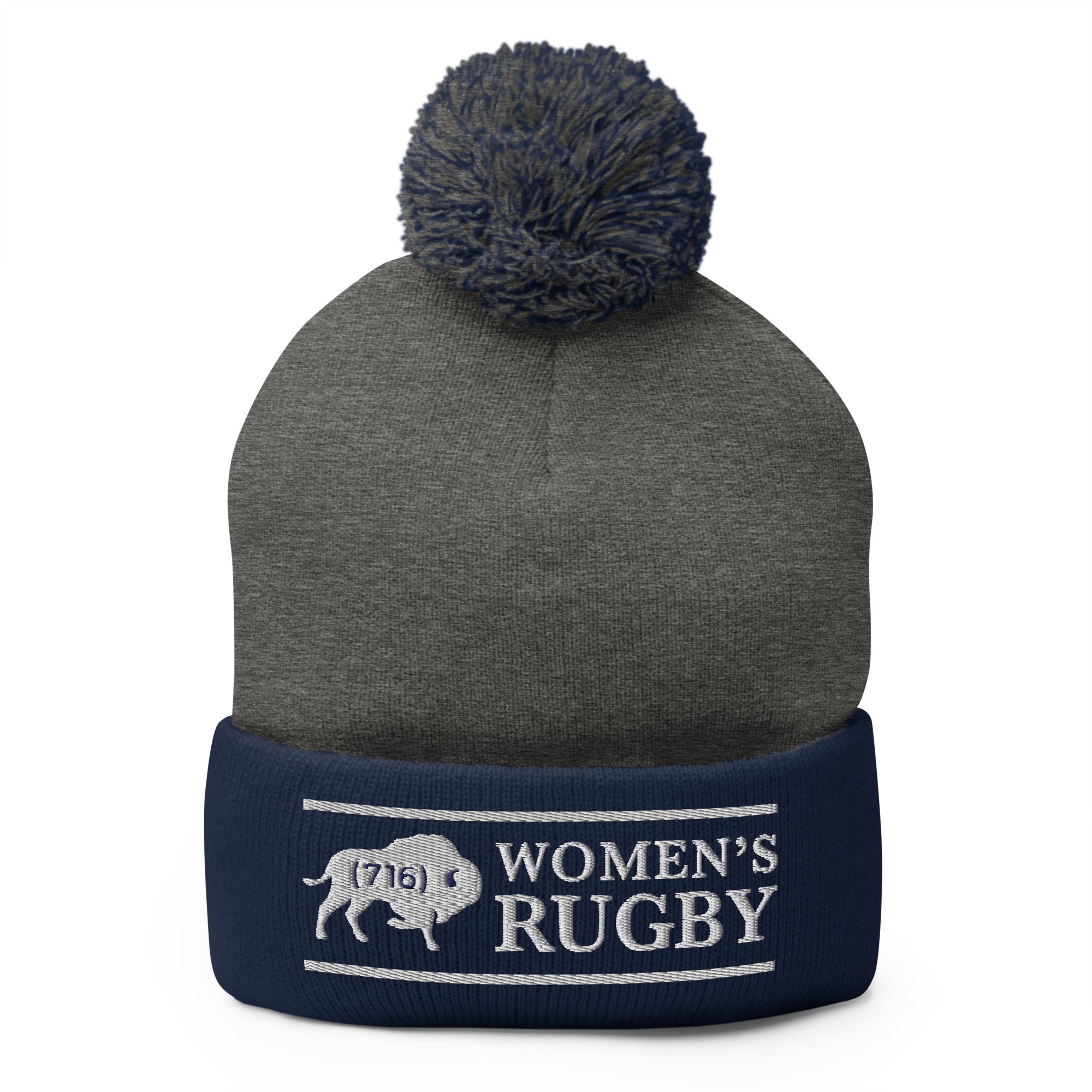 Buffalo WRC Pom Beanie - Winter Knit Hat with Faux Fur Pom for Men & Women - Cozy Warm Beanie for Skiing, Snowboarding & Outdoor Activities