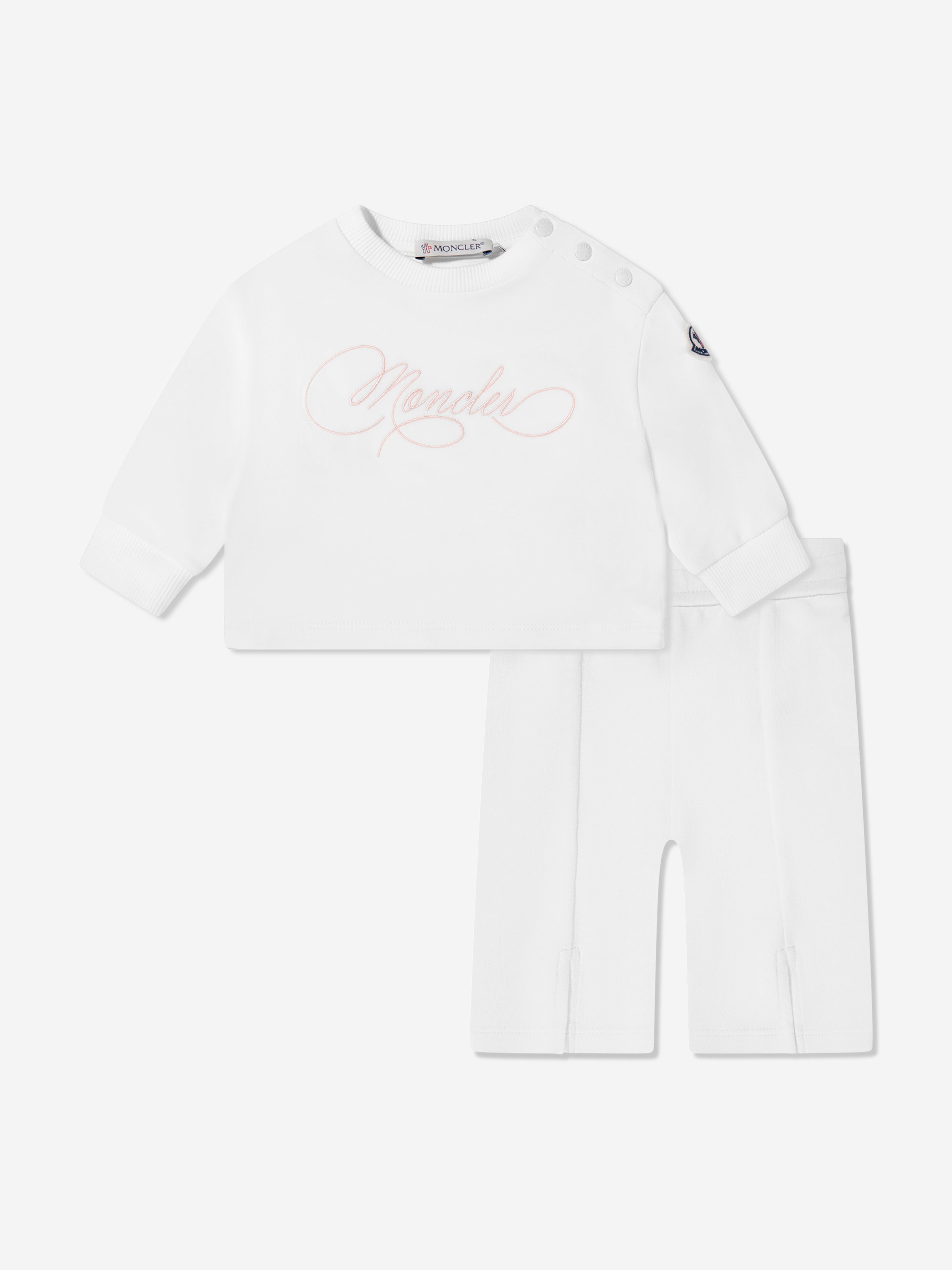 Baby Girls Logo Tracksuit in Ivory - Soft Cotton 2-Piece Set for Toddlers | Perfect for Playdates, Daycare & Family Outings