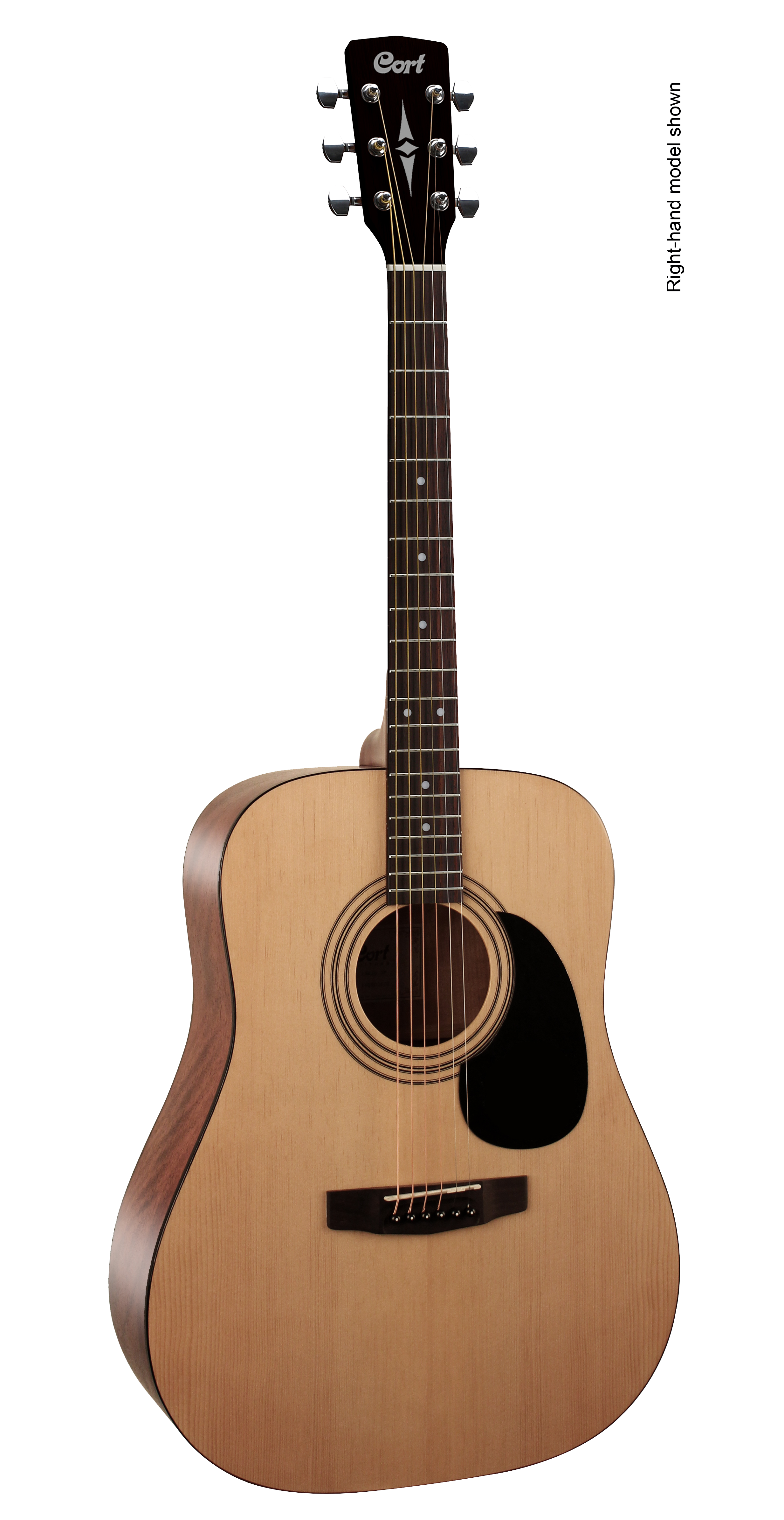 Cort AD810 LH OP Dreadnought Left-Handed Acoustic Guitar - Open Pore Finish | Perfect for Left-Handed Beginners & Performances