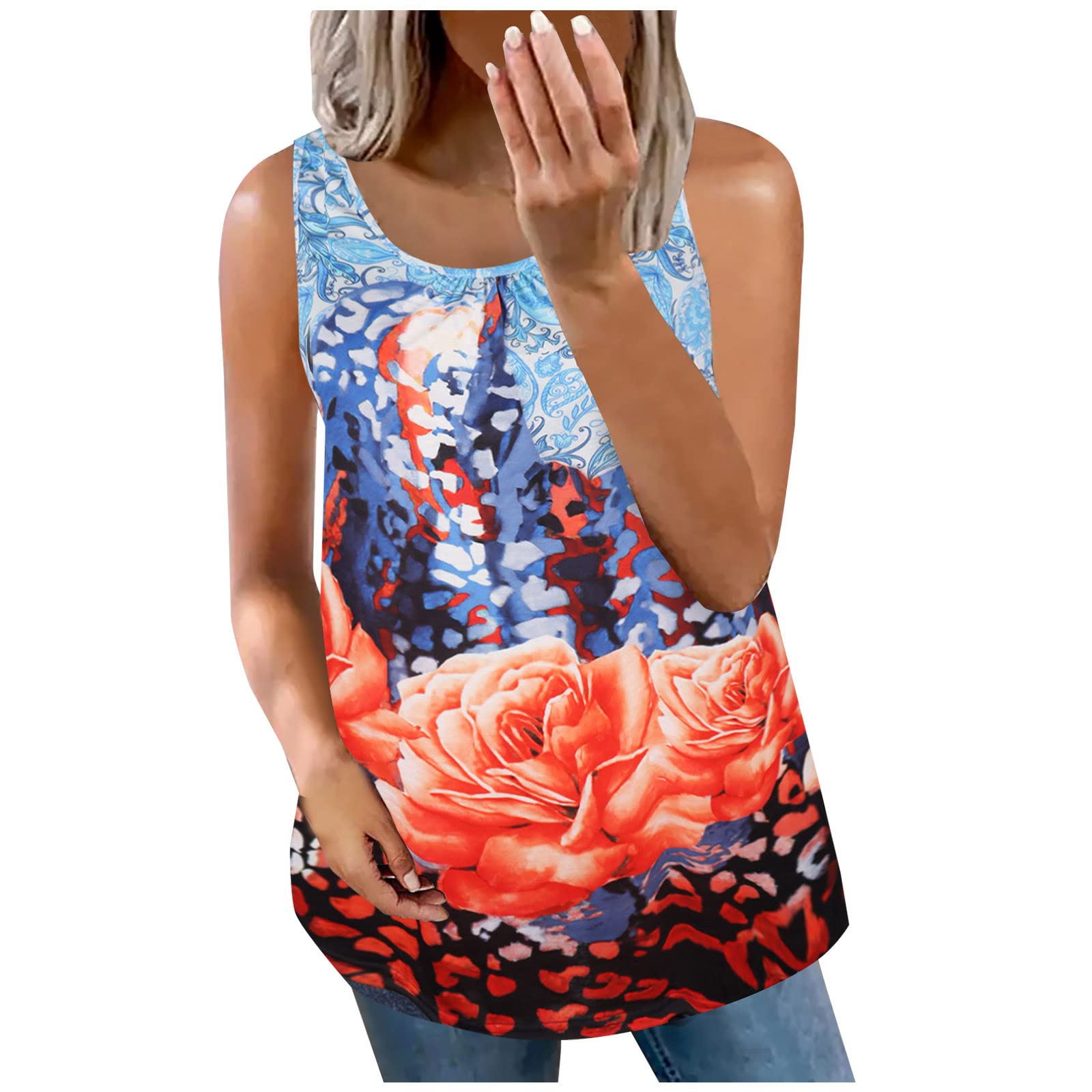 Women's Sleeveless Summer Tops - Sexy Casual Printed Tank Tops for Women | Perfect for Beach, Vacation & Everyday Wear