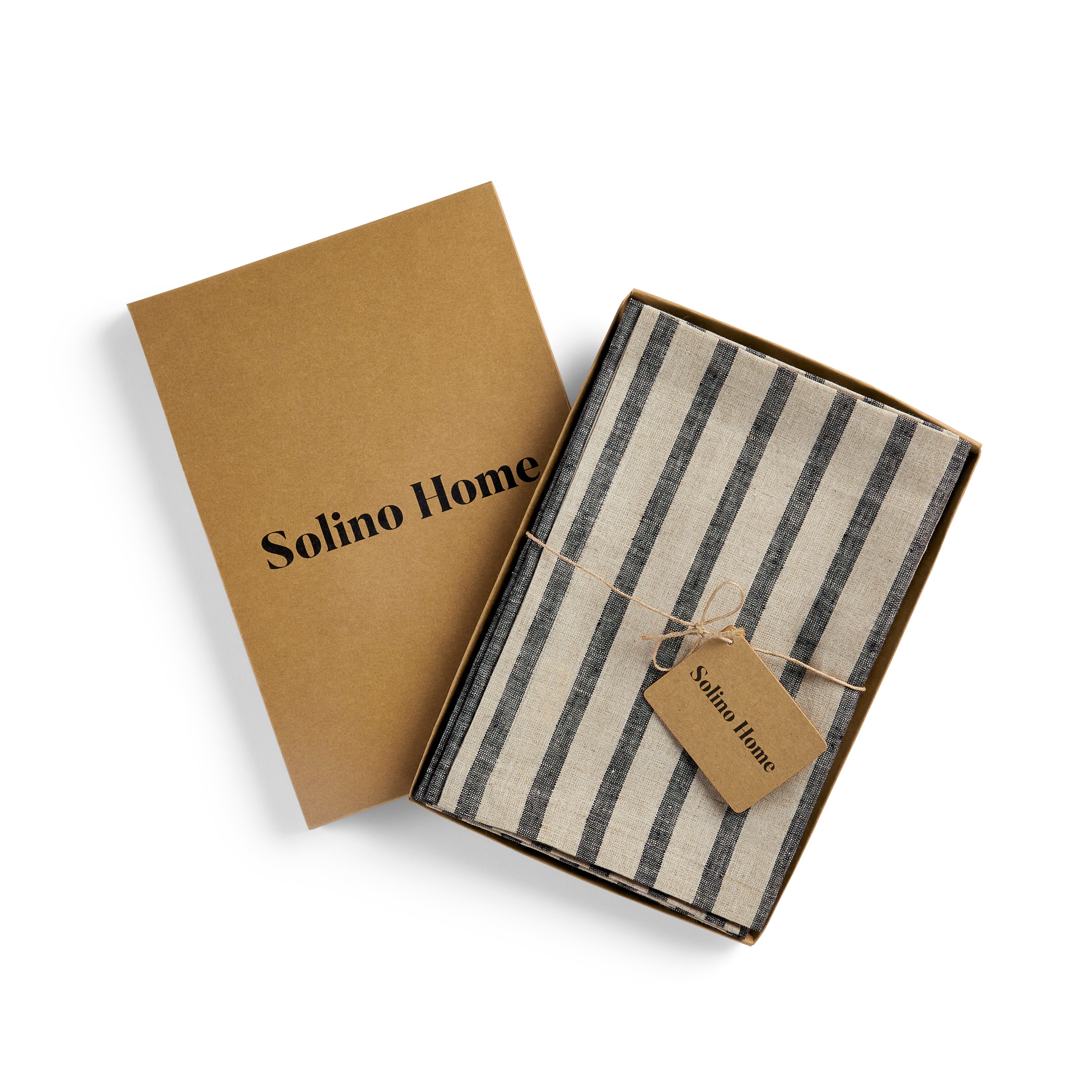 Premium Madison Stripe Cotton Napkins - Set of 4 for Elegant Dining, Dinner Parties & Holiday Table Decor