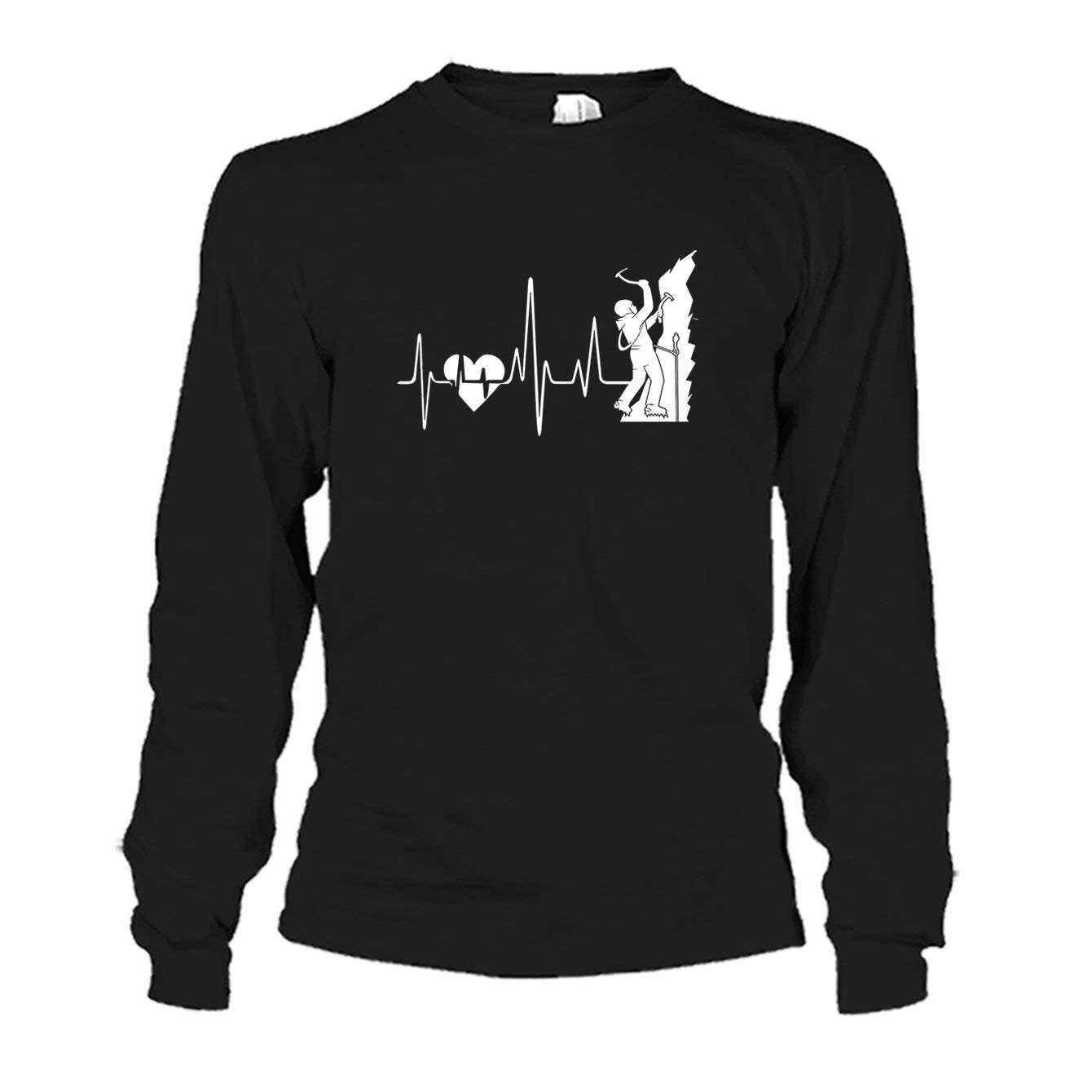 Ice Climbing Heartbeat T-Shirt for Men & Women - Breathable, Moisture-Wicking Performance Tee for Outdoor Adventures, Hiking & Rock Climbing