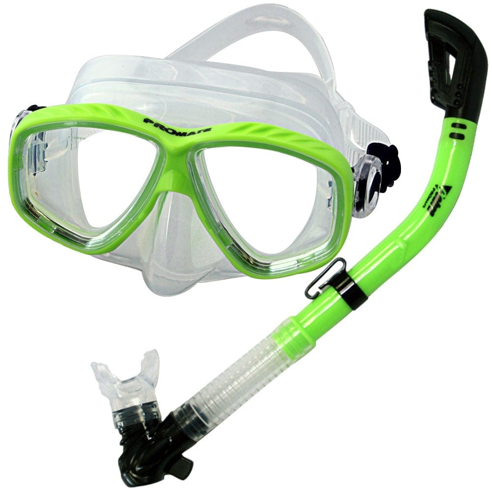 Premium Snorkel & Mask Combo Set for Dry Snorkeling, Scuba Diving - Anti-Fog, Leak-Proof Design - SCS0066 | Perfect for Ocean Adventures, Beach Vacations & Underwater Exploration