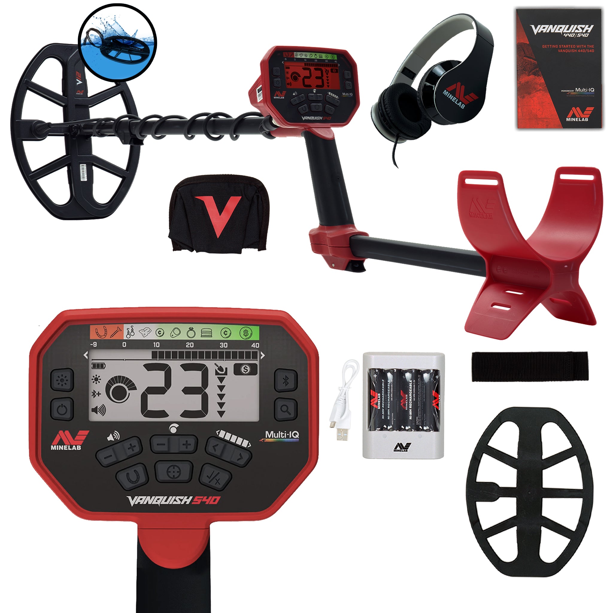Minelab VANQUISH 540 Metal Detector - Open Box - Professional Metal Detecting for Treasure Hunting, Beach, Gold & Coin Searching