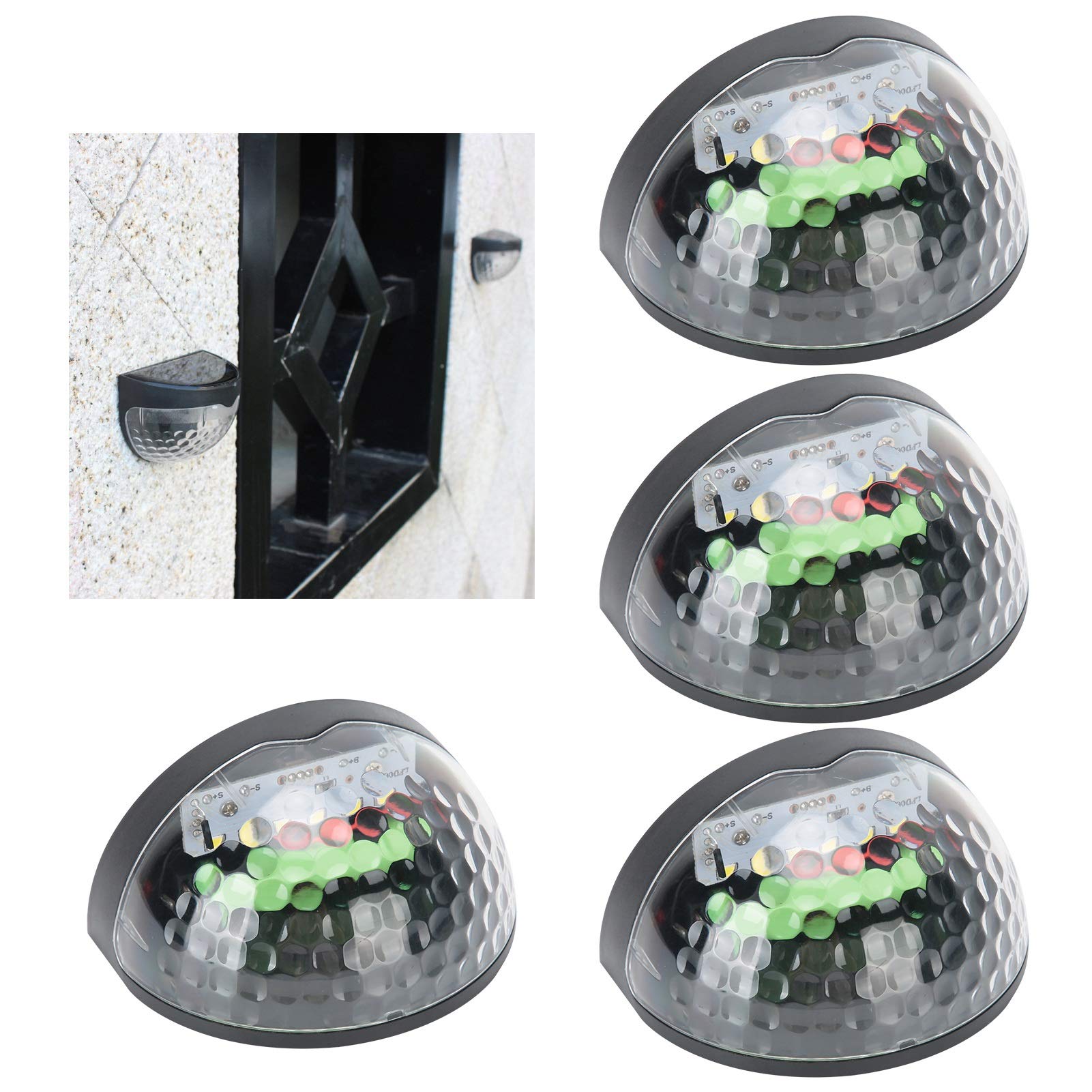 Solar Powered Outdoor Wall Light - IP65 Waterproof Solar Wall Lamp for Garden, Pathway, Driveway, Patio & Yard - Energy Saving Landscape Lighting for Home Exterior, Backyard, and Courtyard Decoration