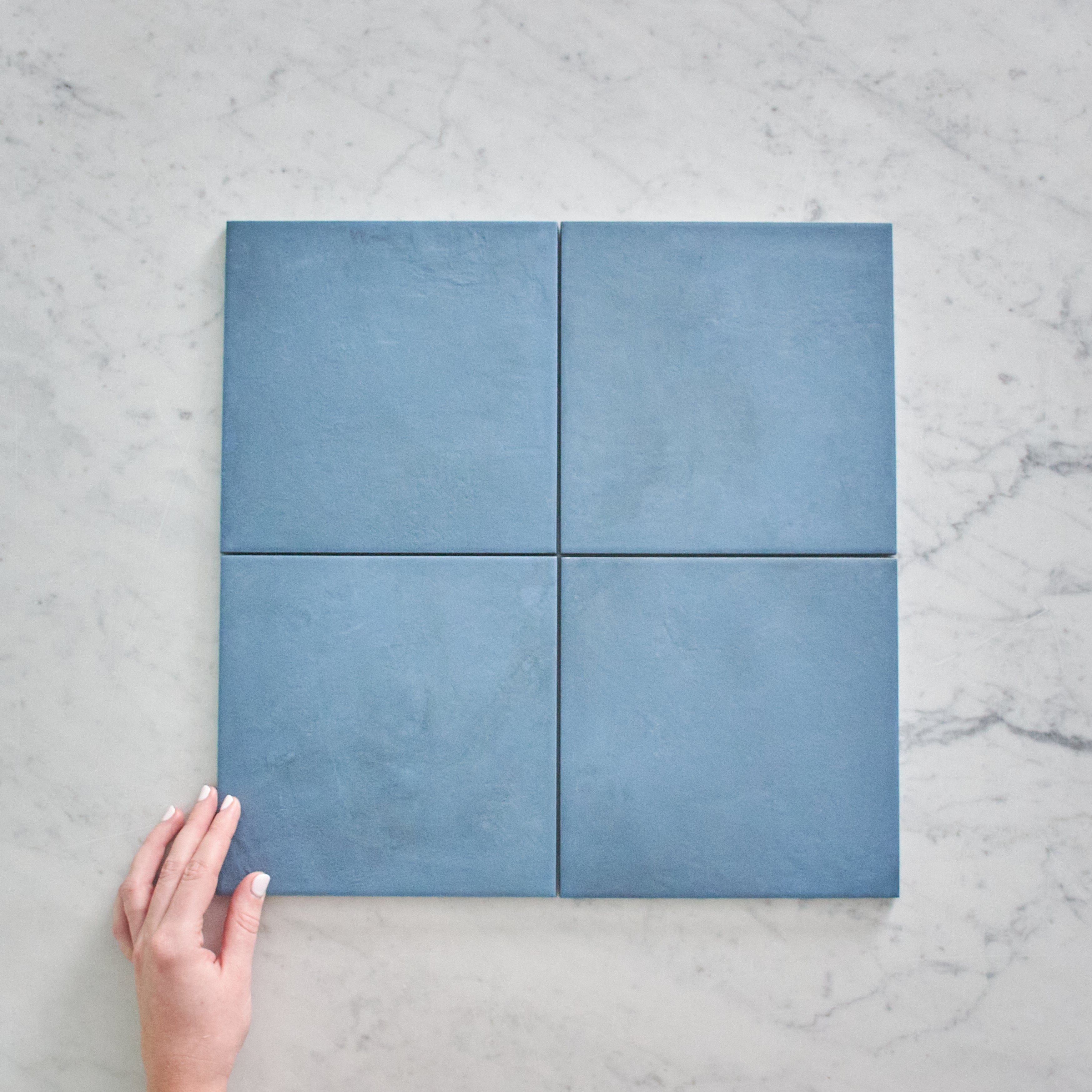 Bronte Square Blue Tile - Premium Ceramic Wall & Floor Tile for Bathroom, Kitchen Backsplash & Home Decor