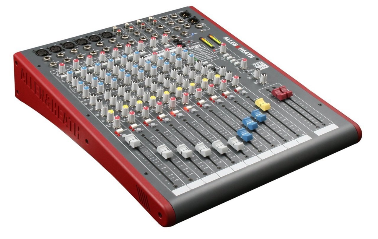 Allen & Heath ZED 12FX 12-Channel Professional Audio Mixer with USB Interface & Built-In Effects - Perfect for Live Performances, Studio Recording, and Podcasting