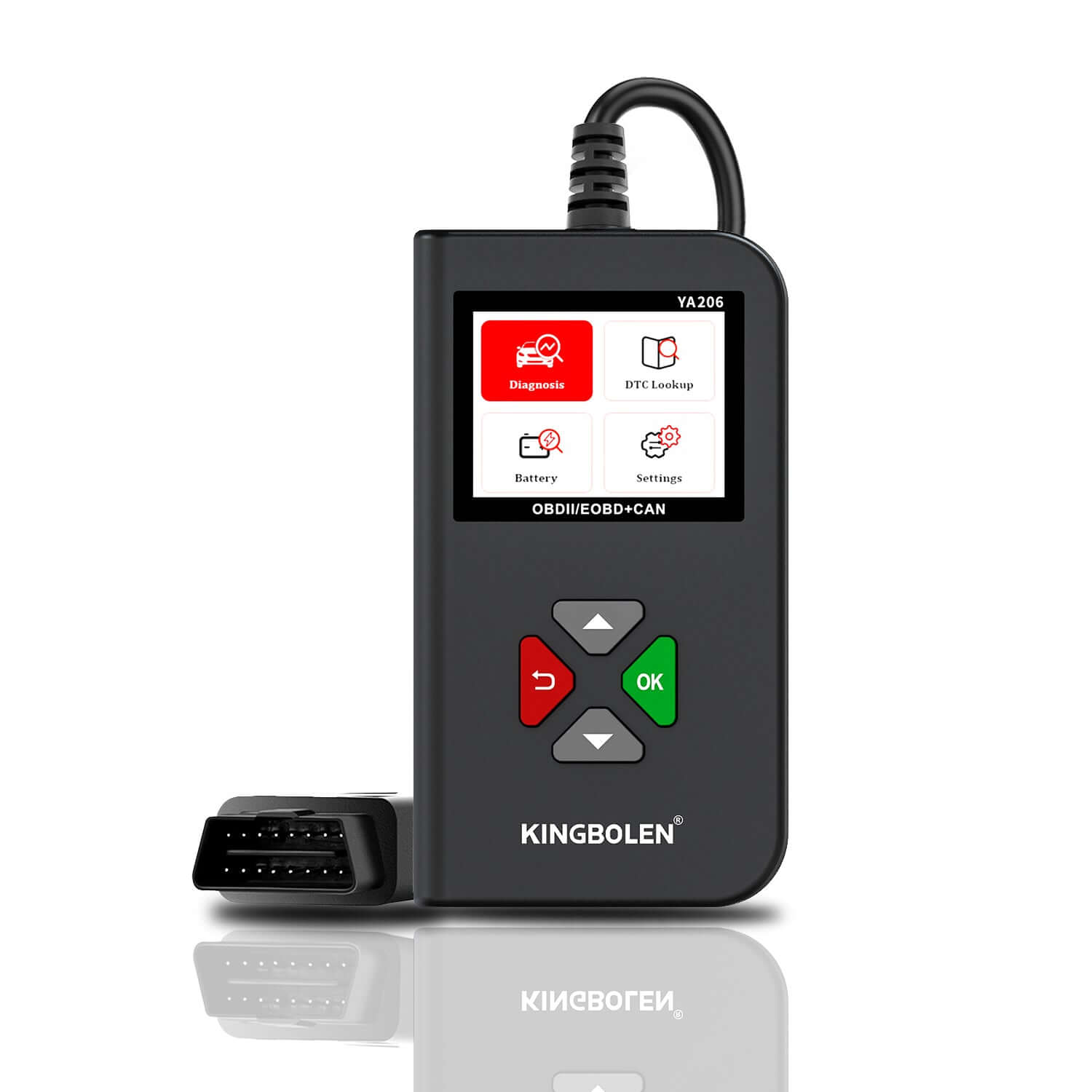 KINGBOLEN® YA206 OBD2 Scanner & Car Code Reader - Check Engine Light Diagnostic Tool for All 1996 & Newer Vehicles - Fast & Accurate Scan Tool (USA Shipping Only) - Perfect for DIY Mechanics & Auto Repair Shops