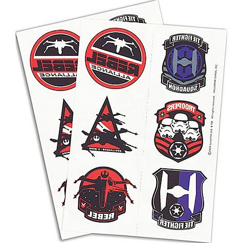 Star Wars Temporary Tattoos - 2 Sheets with 20+ Designs | Waterproof Fake Tattoos for Kids & Adults | Perfect for Cosplay, Halloween, Parties & Themed Events