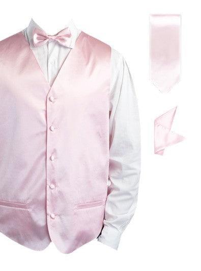 Elegant Pink Satin Tuxedo Vest Set for Women - Formal Wedding Party Blazer Outfit - Perfect for Bridesmaids, Prom, Evening Gala & Special Occasions
