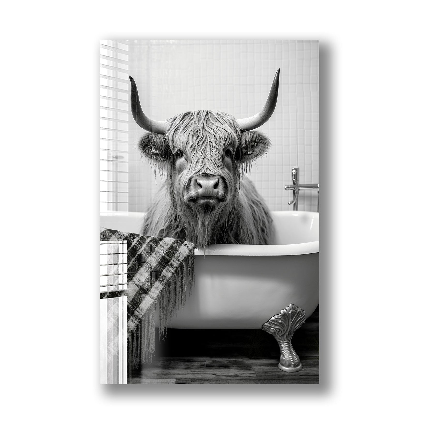 Highland Cow Bathtub Toy - Cute & Durable Rubber Animal Bath Toy for Kids - Perfect for Bathtime Fun & Sensory Play