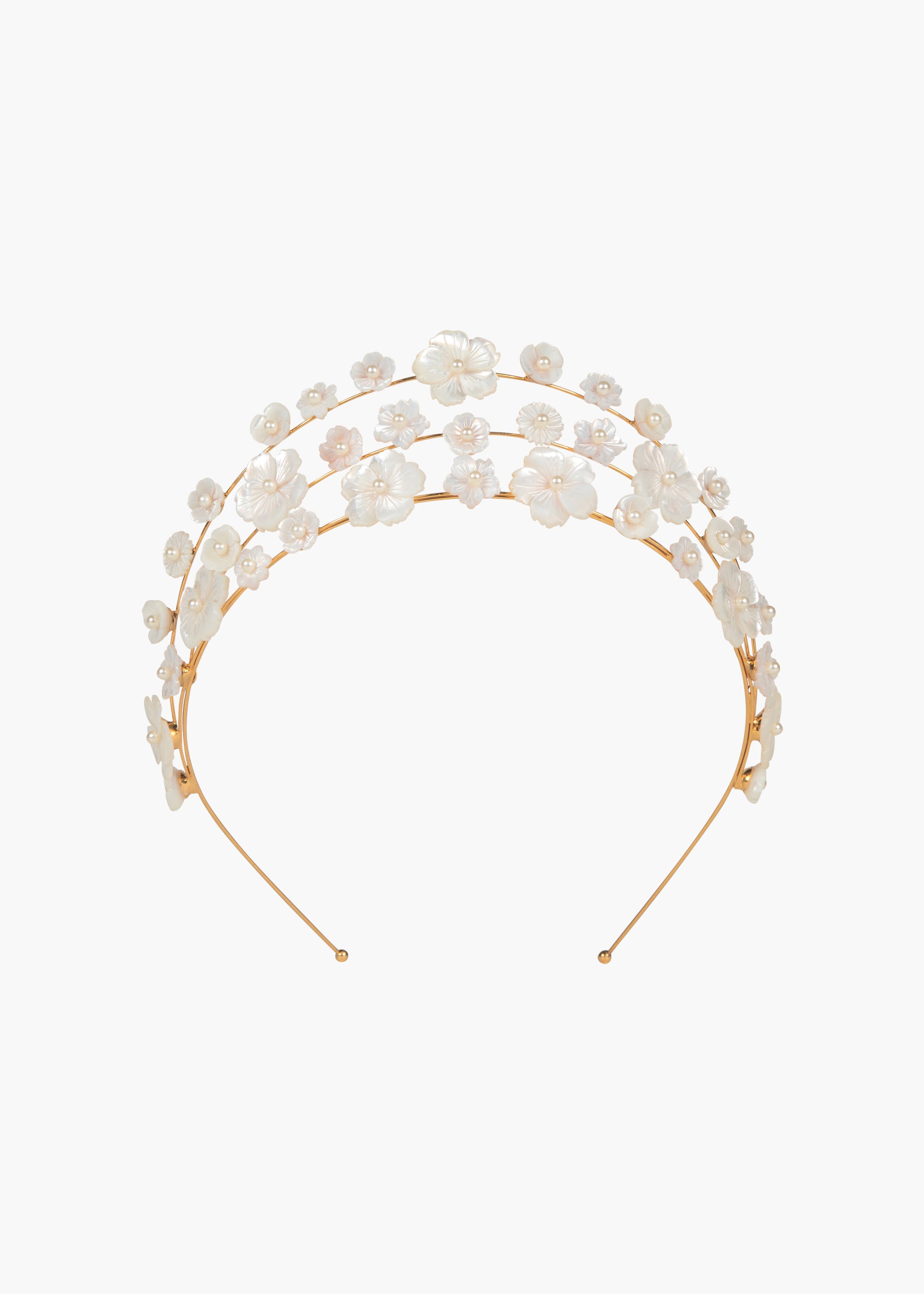Jenette Crown Mother of Pearl Jewelry - Elegant Necklace for Women, Perfect for Weddings & Special Occasions