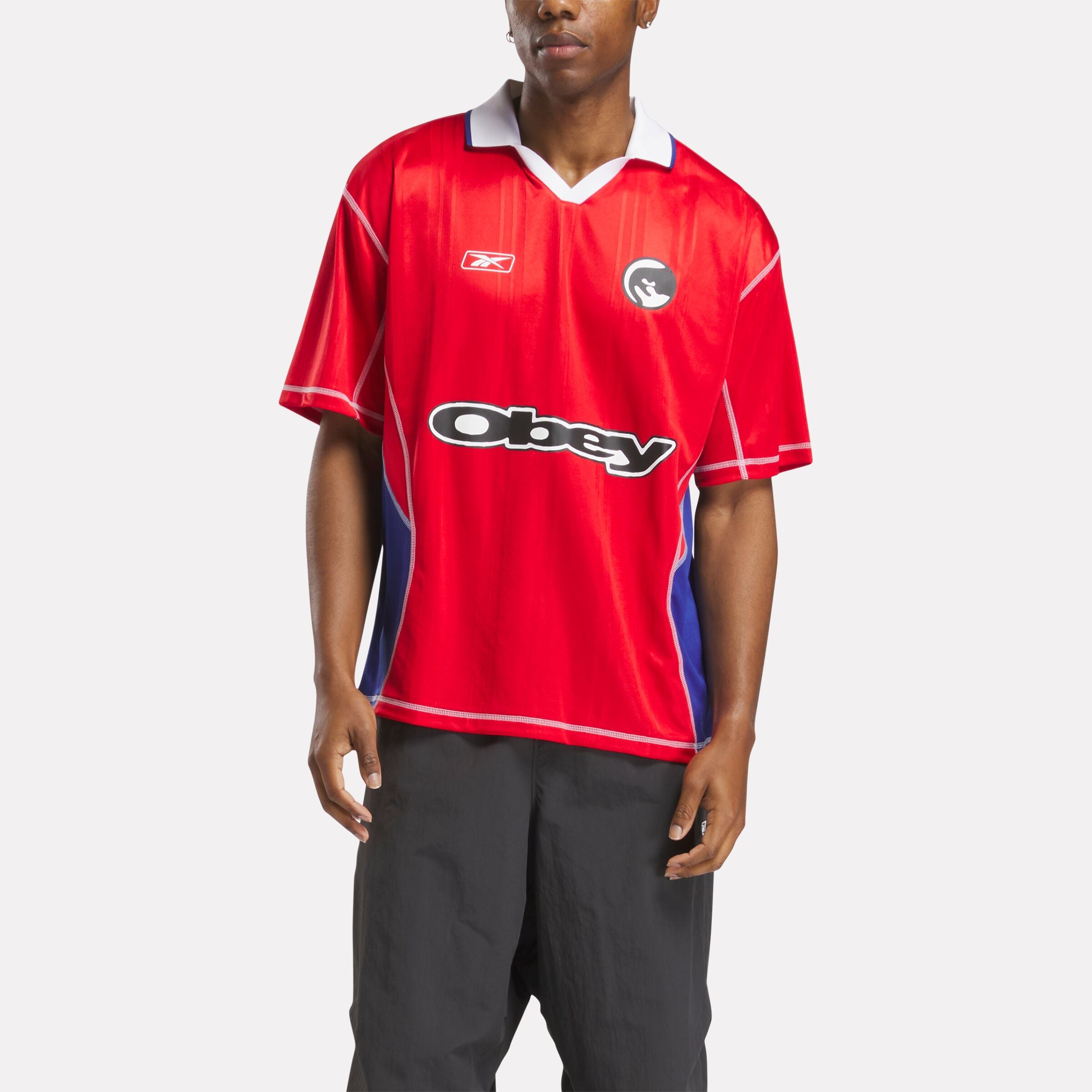 Reebok X Obey Jersey Vector Red - Men's Athletic T-Shirt for Running, Gym & Streetwear Fashion