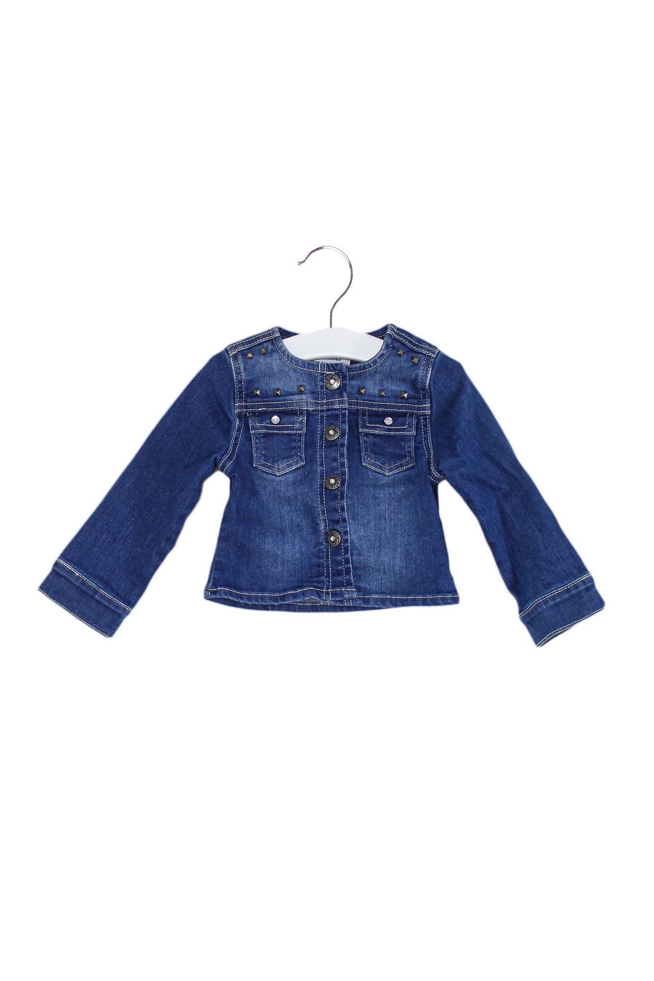 3Pommes Denim Jacket for Toddlers - 18 Months | Soft Washed Denim Baby Jacket with Adjustable Cuffs | Perfect for Playdates, Outdoor Adventures & Family Photos