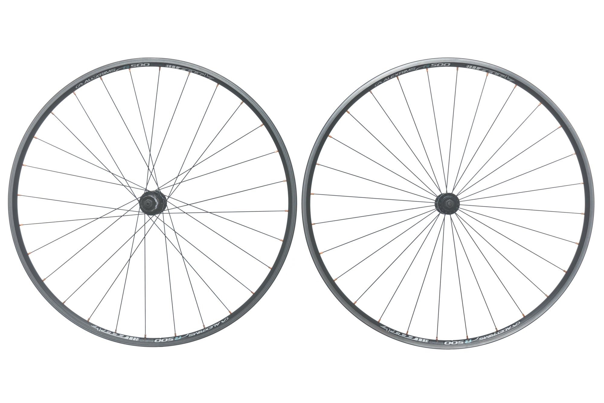 Alex Rims R500 700c Aluminum Clincher Wheelset - Lightweight Road Bike Wheels for Racing & Training